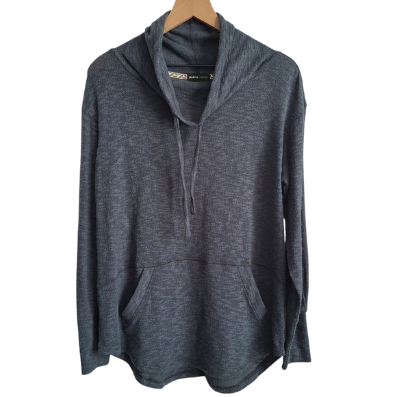 Prana Woman's Blue-Gray Lightweight Sweater with Cinch Neck - Size M - Cozy - Picture 1 of 6